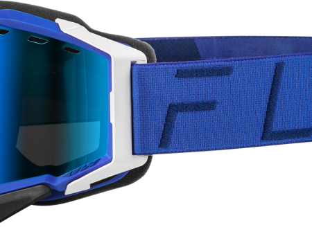 ZONE PRO SNOW GOGGLE BLUE W  BLUE MIR PLRZD SMOKE LENS For Cheap