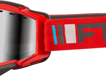 ZONE SNOW GOGGLE RED CHARCOAL W  SILVER MIRROR SMOKE LENS Online Hot Sale