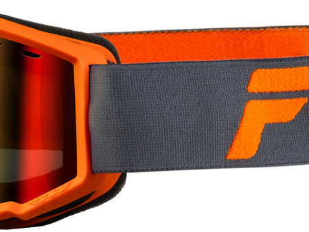 YTH FOCUS SNOW GOGGLE CHAR ORG W  RED MIRROR AMBER LENS Sale