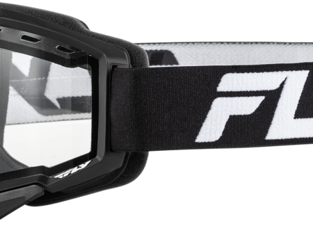 YTH FOCUS SNOW GOGGLE BLK WHT W  CLEAR LENS Cheap