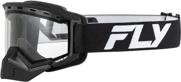 YTH FOCUS SNOW GOGGLE BLK WHT W  CLEAR LENS Cheap