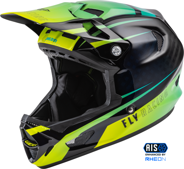 YOUTH WERX-R CARBON HELMET HI-VIS TEAL CARBON YL Sale