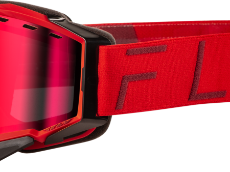 ZONE PRO SNOW GOGGLE RED W  RED MIRROR PLRZD SMOKE LENS Fashion