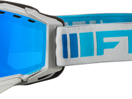 ZONE SNOW GOGGLE SILVER BLUE W  SKY BLUE MIRROR BLUE LENS For Sale