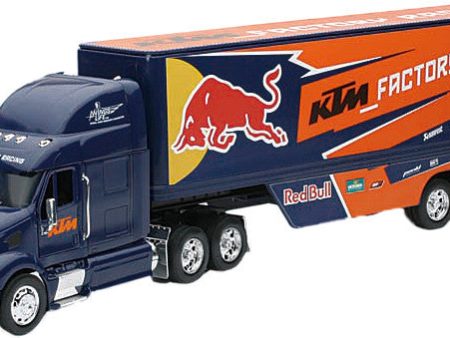 REPLICA 1:32 SEMI TRUCK KTM FACTORY RACING SEMI BLUE Hot on Sale