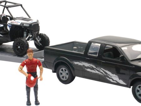 REPLICA 1:18 TRUCK TRAILER UTV TRUCK BLACK RZR WHITE Online Hot Sale