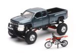 REPLICA 1:43 TRUCK RACE BIKE CHEVY GREY HONDA BIKE RED For Discount